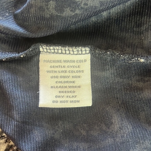 East 5th Navy Blue/White Scoop Neck Pull-over Short Sleeve Blouse Size L - Picture 11 of 13